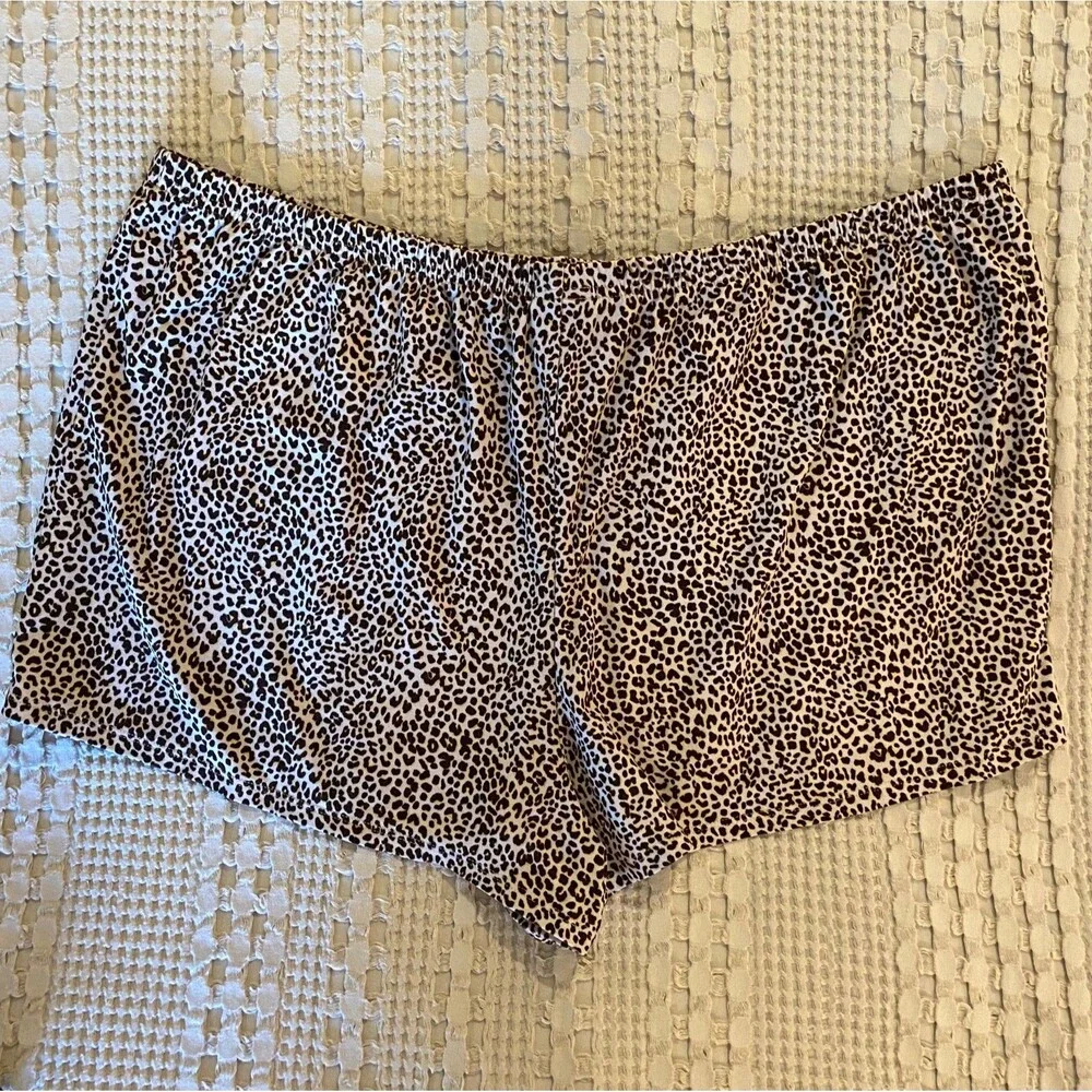Apt 9‎ Womens Sleep Shorts Cheetah Print Plus Size XL Soft Comfortable